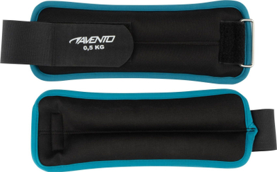 Pesha për kyç Avento Wrist &amp; Ankle, 0.5 kg copa, neopren, të zeza me blu