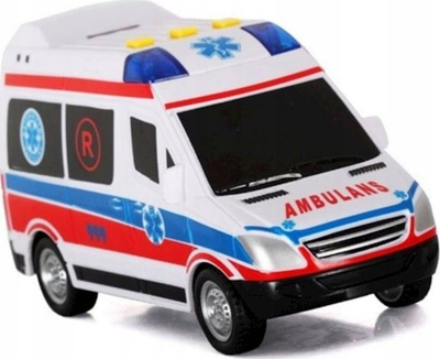 Lodër makinë ambulance, 20 cm, plastike, me drita edhe zëra