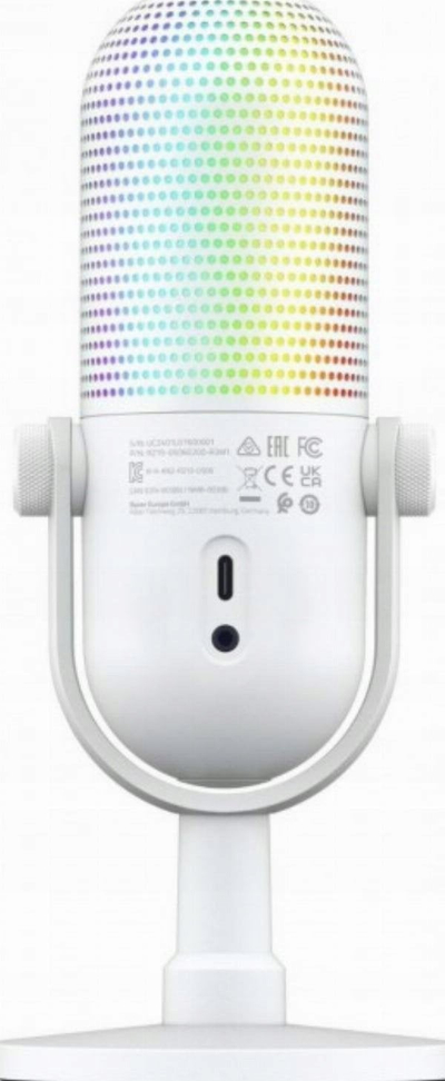 Mikrofon USB Razer Seiren V3 Chroma, kondensator superkardioid, RGB, i bardhë