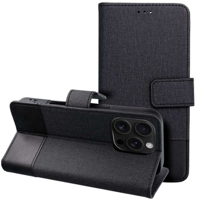 Këllëf gome libri për telefon Xiaomi Redmi Note 14 4G, TPU, me xhepa kartash, i zi
