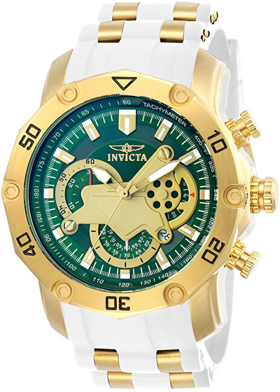 Orë për meshkuj Invicta Specialty Pro Diver 23422, e bardhë/artë