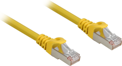 Kabllo rrjeti Sharkoon patch CAT 6a, 1.5m, S FTP, e verdhë