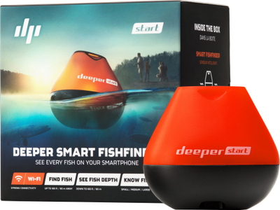 Altoparlant për peshkim Deeper Echosounder Fishfinder, Wireless, 65g, portokalli