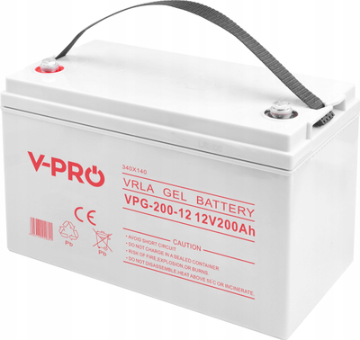 Bateri me xhel Volt Polska Vpro Solar 12V 220Ah, për sisteme diellore