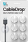 Држач за кабли Bluelounge CableDrop, 6 парчиња, самолепливи, бели