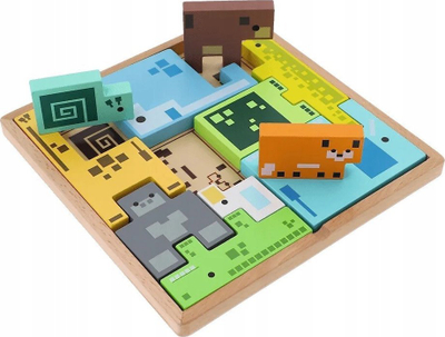 Puzzle druri Trefl Pixel Gang, 11 pjesë, edukativ, me shumë ngjyra