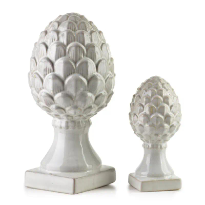 Figurë dekorative MAVE Artichoke, qeramikë, 7.5x7.5x16cm, e bardhë