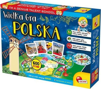 Lojë me shoqni Uścianki Wielka Gra Polska, 600 pyetje, mbi 6 vjeç, shumëngjyrëshe
