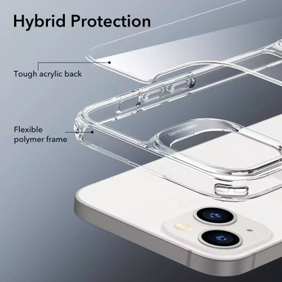 Kuti mbrojtëse ESR Metal Kickstand për iPhone 14 Plus, 6.7", transparente, me mbajtëse