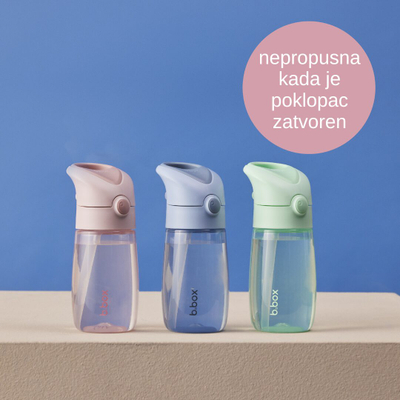 Shishe me pipë b.box Junior, 380ml, plastike, spearmint