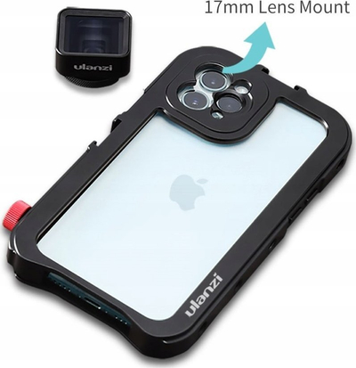 Kafaz video metal Ulanzi për iPhone 11 Pro, me montim magnetik, ngjyrë e zezë