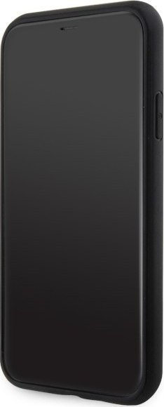 Guaskë telefoni Guess Hardcase 4G Printed Stripes MagSafe për iPhone 11 XR, 6.1", e zezë