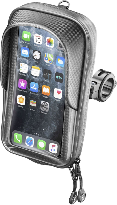 Mbajtëse telefoni Interphone Master, për biçikletë dhe motoçikletë, madhësia M, e bardhë