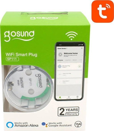 Prizë inteligjente WiFi Gosund NiteBird EP2, set 2 copa, 10A, e bardhë