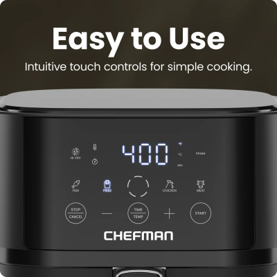 Fritezë Chefman TurboFry Touch Digital, 3.8L, e zezë