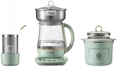 Çajnik elektrik Buydeem K1594T, 1.5L, multifunksional, jeshile Cozy Greenish