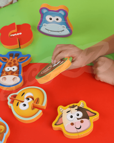 Puzzle për foshnje Puedo Baby Puzzle, set 9 puzzle, 21 pjesë, shumëngjyrëshe