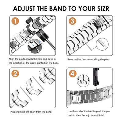 Rrip 4wrist, për Apple Watch 42/44/45/49 mm, i argjendtë