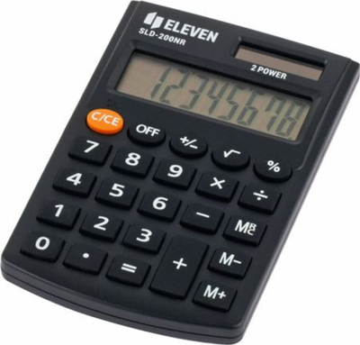 Makine llogaritëse xhepi Eleven Eleven SLD200NR, 8 shifra, e zezë