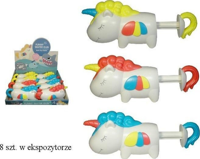 Lodër uji unikorni Funny Water Gun MIX, plastike, për fëmijë, shumëngjyrëshe
