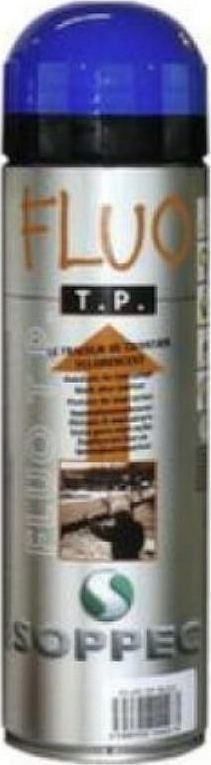 Флуоресцентен спреј маркер Soppec FLUO T.P., 500 ml, за привремени обележувања, сина боја