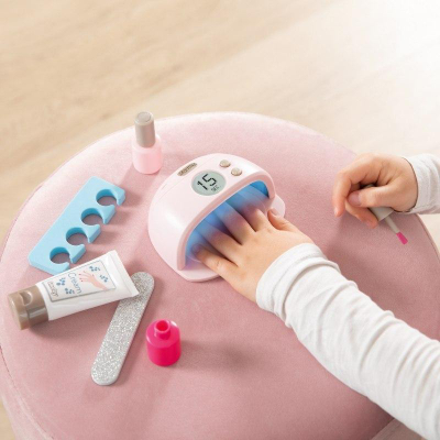 Set loje për manikyr Smoby My Beauty Nail Set, me llampë elektronike, për kalamaj 3+, rozë