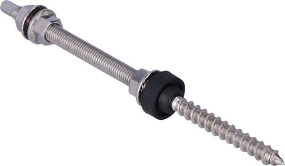 Vidë dyfijëshe çatie BAKS SWDM10x200E, inox, 10x200 mm, argjendtë