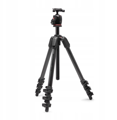 Stativ fotografik Manfrotto 055 CF Kit, fibër karboni, kokë XPRO Ball Head, i zi