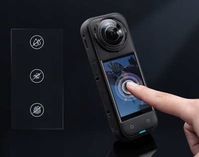 Mbrojtës ekrani K&F Concept për Insta360 X5, xham i temperuar 9H, paketim 3 copë, transparent