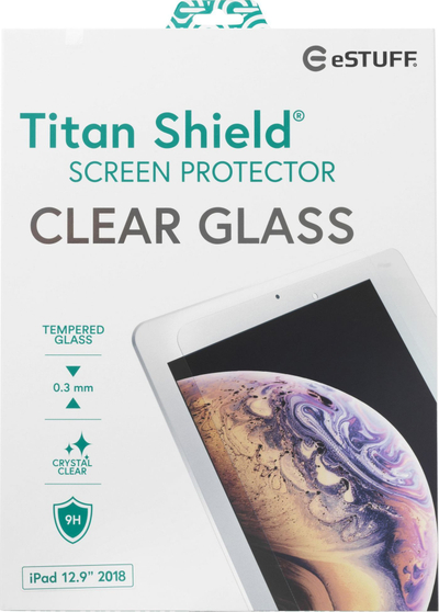 Mbrojtës ekrani eStuff TitanShield, për iPad Pro 12.9, xham i kalitur transparent