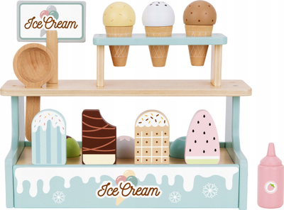 Set loje akulloreje Tooky Toy Ice Cream Shop, prej druri, për kalamaj 3+