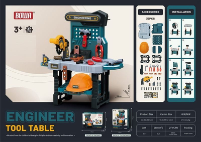 Set lojërash punëtori Ramiz DIY Workshop Accessories, për fëmijë 3+