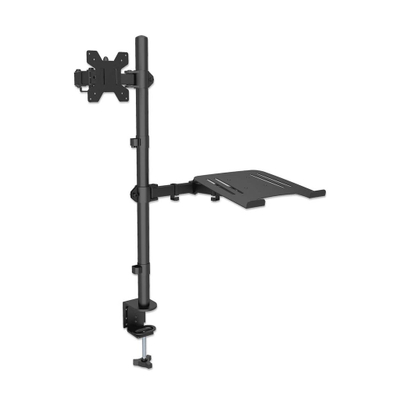 Mbajtëse tavoline për monitor dhe laptop Manhattan, 13"-32", 10"-17", e zezë
