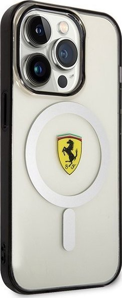 Mbrojtëse telefoni Ferrari Outline MagSafe për iPhone 14 Pro Max, transparente