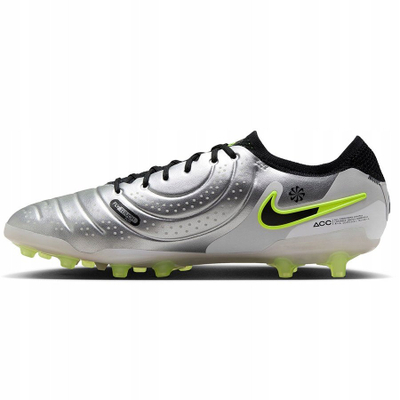Këpucë futbolli Nike Tiempo Legend 10 Elite AG Pro, për burra, për bar artificial, ngjyrë argjendi