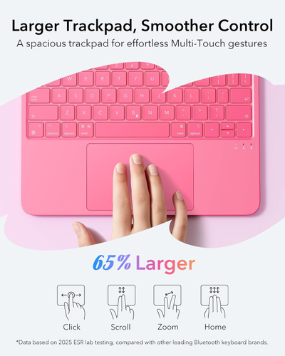 Mbrojtëse me tastierë ESR Flex për iPad (10th gen)/iPad (A16), rozë