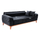 Set dhomë ndenjeje BENNINGTON, 3 pjesë, kadife HM11746.01, zezë