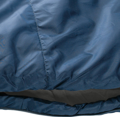 Thes gjumi Easy Camp Orbit 300, formë mummy, për verë e vjeshtë, blu i errët