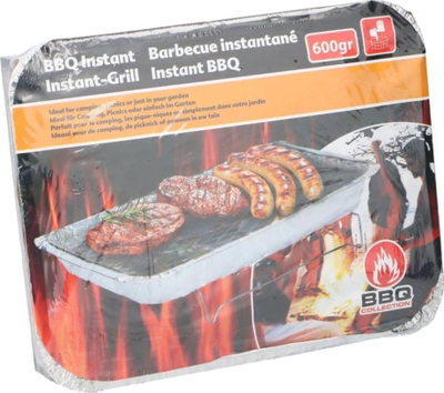 Grill njëpërdorimsh me qymyr 02809, alumini, portativ, gri