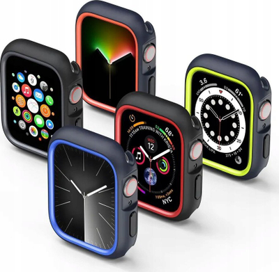 Mbrojtëse ore Dux Ducis Futera Bamo për Apple Watch Series 7 8 9, 45mm, e zezë me blu
