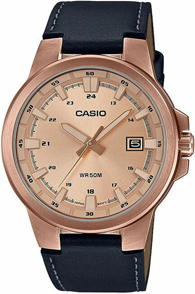 Orë Casio Collection MTP-E173RL-5AVEF (006), e zezë/artë
