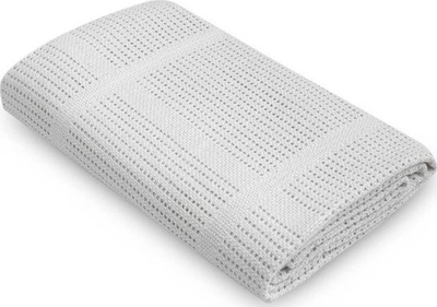 Batanije pambuku për foshnje Sensillo LULU, 95x95cm, thurje ajrosëse, gri e çelët