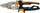Gërshërë llamarine Fiskars PowerGear Bulldog FS1027212, prerje metalike, portokalli e zezë