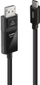Kabllo Lindy USB C në DisplayPort, 2 m, 8K, e zezë
