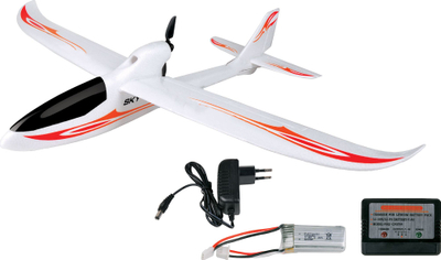 Aeroplan lodër Amewi Skyrunner V3, elektrik, bateri 300 mAh, i bardhë