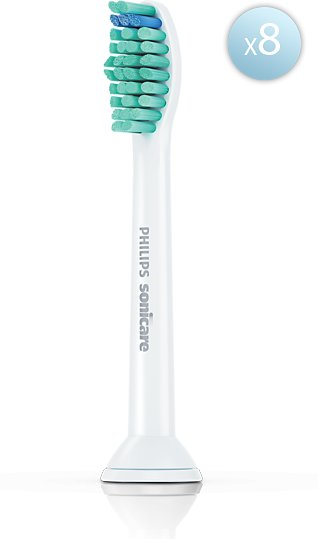 Kokë furçe elektrike Philips Sonicare HX6018/87, set 8 copë, sistem click on, e bardhë