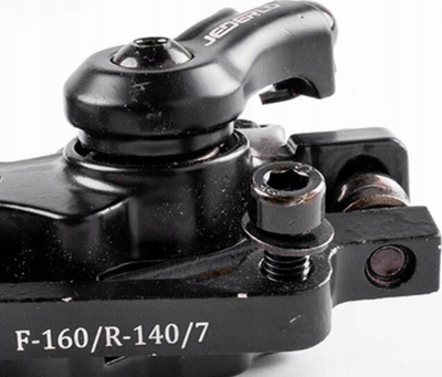 Kaliper frenash biçiklete JEDERLO F 160 R 140, mekanik, disk, i zi