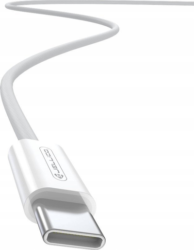 Kabllo karikimi Jellico IP15, USB-C në USB-C, 60W PD, 1m, e bardhë