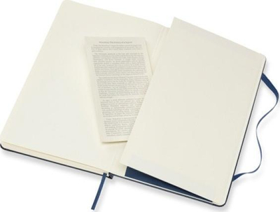 Skicëlibër Moleskine i madh, kapak i fortë, blu safir