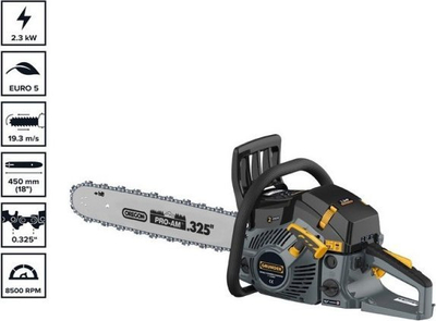 Sharrë motorike Grunder TT CS5800, 2.3kW, shufër 45cm, portokalli